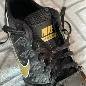 Nike Zoom Rival S Sprint Track Spikes Shoes Black and Gold